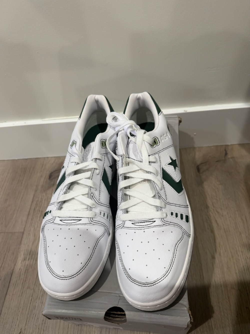 Converse CONS AS-1 Pro Ox White Green Fir Skate Shoes A04957C Men’s Sz : 12 NWT